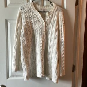 White cardigan button up cardigan